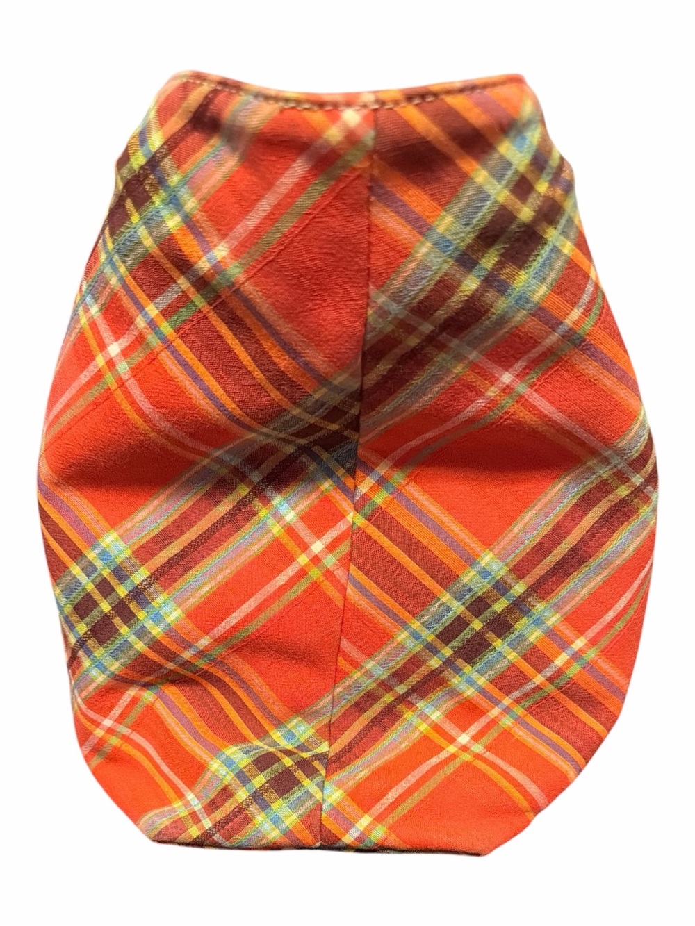 Vivienne Westwood Vintage Orange Tartan Canvas Accord Tote Bag - Made in Italy - Picture 2 of 10